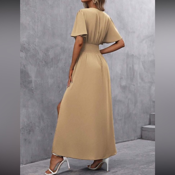 Boho butterfly sleeve slit thigh maxi dress - Picture 10 of 16